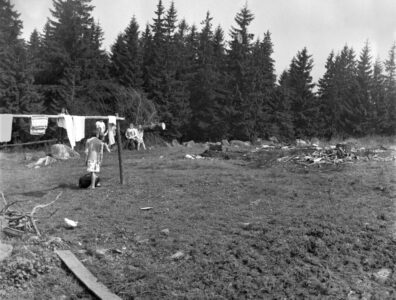Lipiec'72. Pogorzelisko po "Rysach", spalonych w styczniu 1972 r.